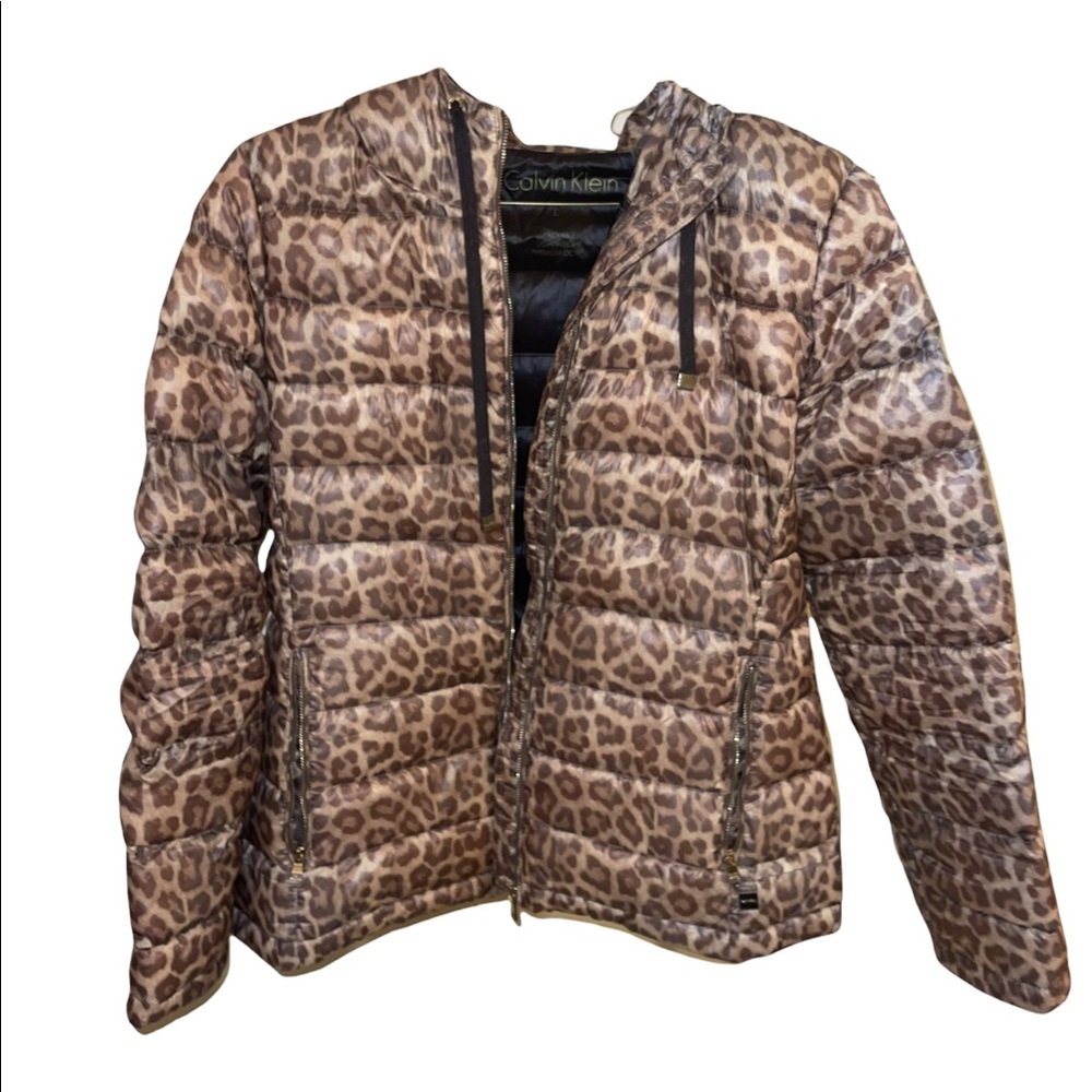 Cheetah Print Calvin Klein Puffer Jacket
